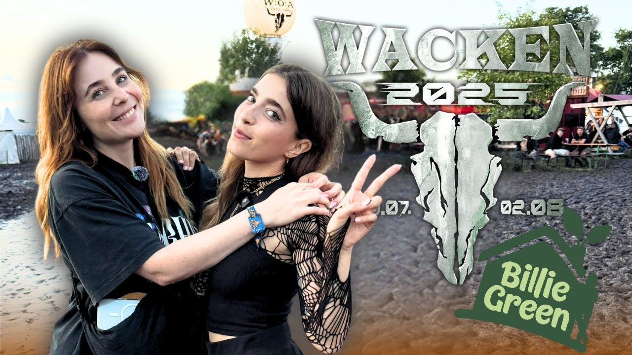 Verena und junicats auf dem Wacken Open Air 2025 — YouTube-Thumbnail des Billie-Green-Videos